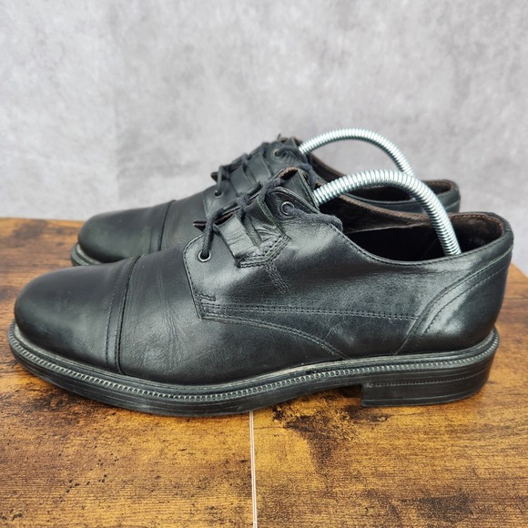 Cable‎ & Co. Oxford Shoes Mens 9 Black Leather Cap Toe Dress Shoes Italy